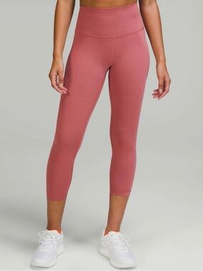 Lululemon Wunder Train High-Rise Crop 23" Brier Rose size 6